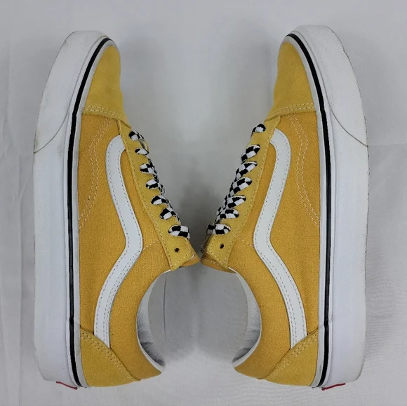 Vans Off The Wall Low Top Comfort Shoes Mens 6.5 Womens 8 Yellow Sneakers 751505 - Picture 10 of 12
